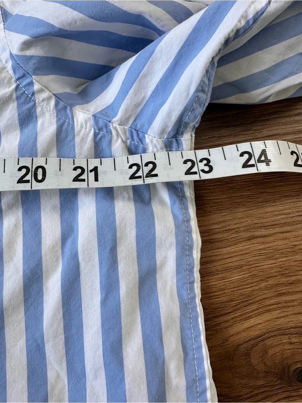 AYR The Deep End Striped Button Down Shirt Blue White Cotton XS Luxury Career - Picture 8 of 10
